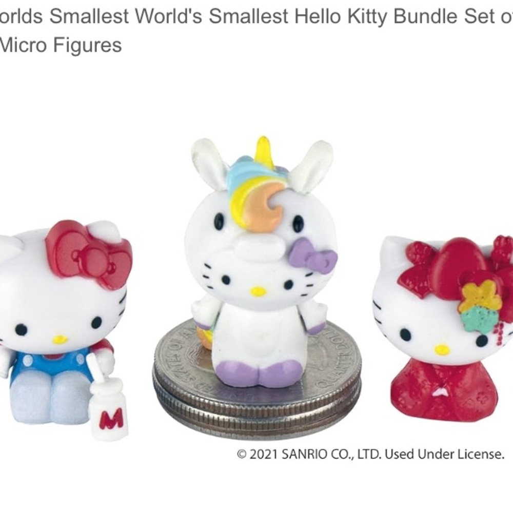 NEW Sanrio Hello Kitty Pop Culture Micro Figures Set of 3 Collectible Mini Case - Picture 4 of 6